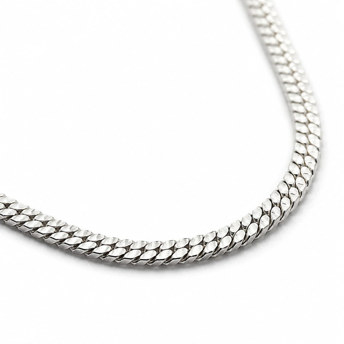 925 Sterling Silver Square Snake Chain Necklace 16 Inch for Kids